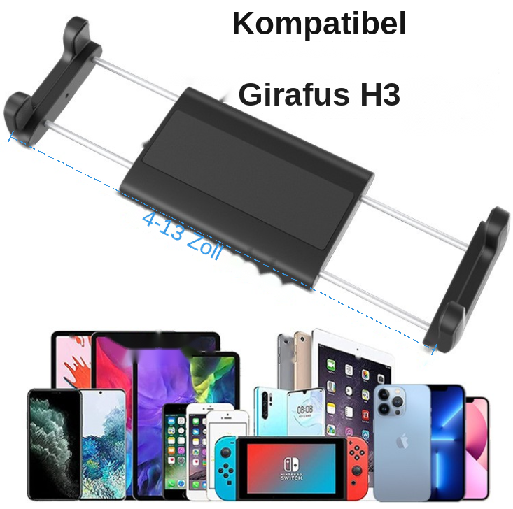 Clamps of various sizes - compatible with Girafus H2 and H3 brackets