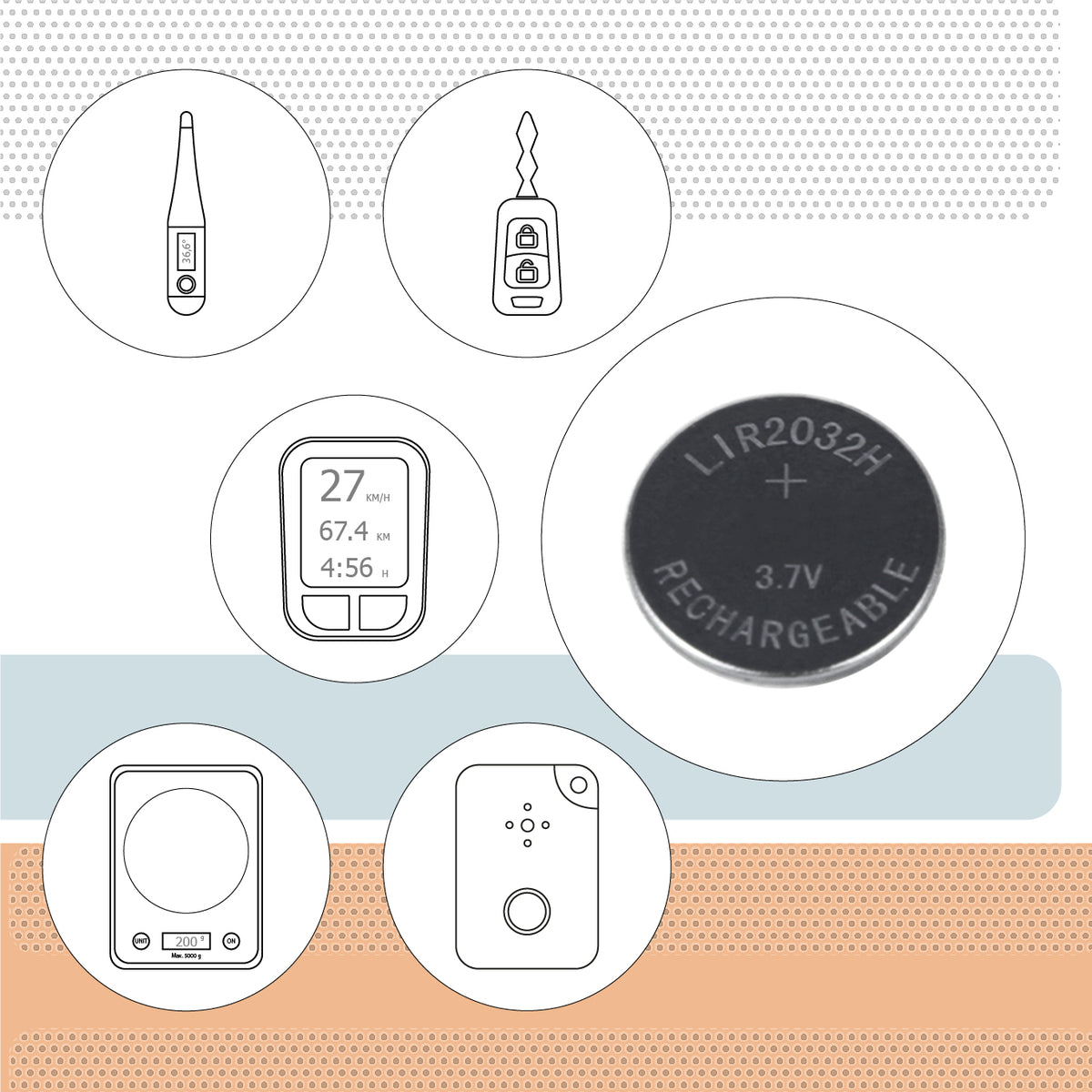 LIR2016 Batterie-Wiederaufladbar Knopfbatterien Leistungsstarker Lithium-Ion Knopfzellen-Akku