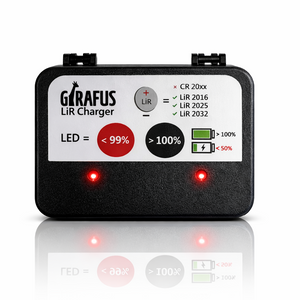 Girafus USB Ladegerät für wiederaufladbare LiR 2032/2016/2025  Knopfzellen - Varianten