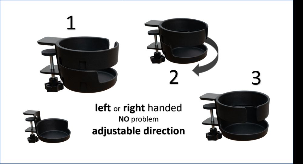 Girafus Tridirectional Cup Holder Table Cup Holder Desk Bottle Holder Cup Holder Cupholder Desk Accessories Universal Cup Holder Office Mug Holder Tabletop