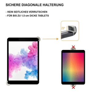 Girafus Relax H3 - Tablethalterung für KFZ, Auto, Rücksitz, Kopfstütze für zB. iPad, iPad, Pro Galaxy, MS Surface, Medion uvm - Varianten