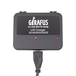 Cargador USB Girafus para pilas de botón recargables LiR 2032/2016/2025 - Variantes