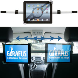 Girafus Relax H3 - Tablethalterung für KFZ, Auto, Rücksitz, Kopfstütze für zB. iPad, iPad, Pro Galaxy, MS Surface, Medion uvm - Varianten