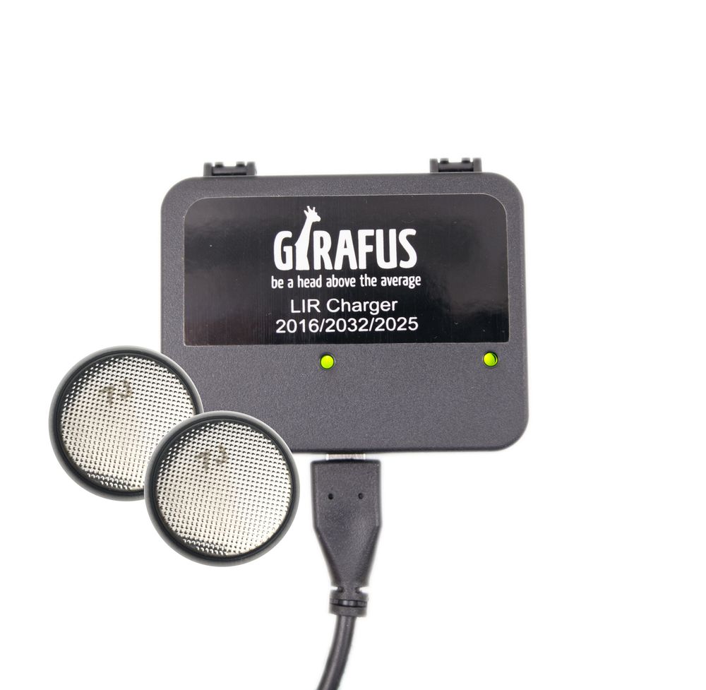 Girafus Chargeur USB pour piles bouton rechargeables LiR 2032/2016/2025 - Variantes