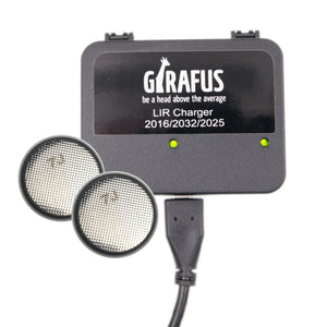 Girafus USB Ladegerät für wiederaufladbare LiR 2032/2016/2025  Knopfzellen - Varianten